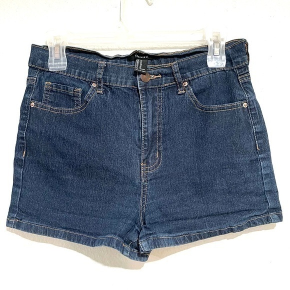 FOREVER 21 High rise denim jean shorts size 27